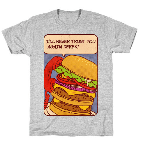 Burger Pop Art Comic Panel T-Shirt