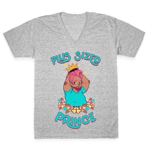 Plus Sized Prince V-Neck Tee Shirt