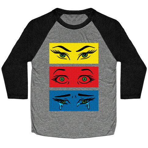 Pop Art Eyes Baseball Tee