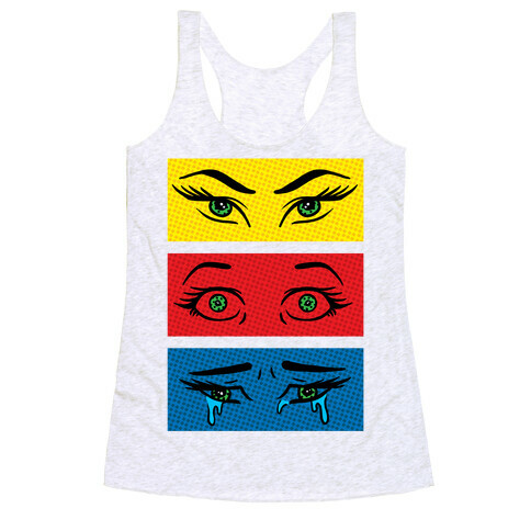 Pop Art Eyes Racerback Tank Top