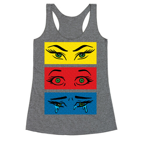 Pop Art Eyes Racerback Tank Top