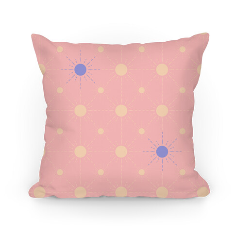 Sunshine Diamond Light Pink Pattern Pillow