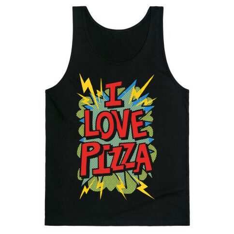 I Love Pizza Pop Art Tank Top