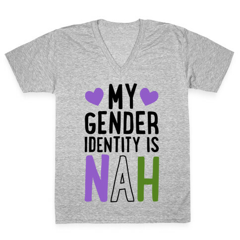 My Gender Identity Is Nah V-Neck Tee Shirt