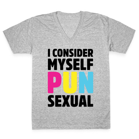 I Consider Myself PUN-Sexual V-Neck Tee Shirt