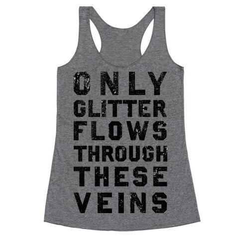 Glitter Veins Racerback Tank Top