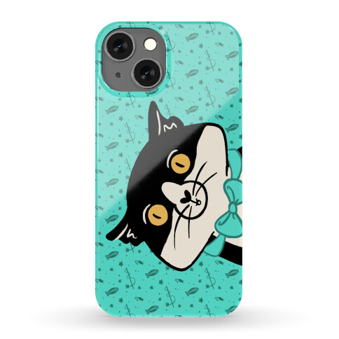 Peeking Bow Tie Cat Phone Case