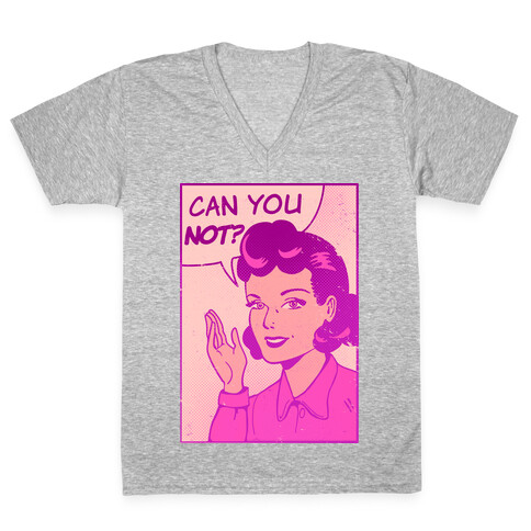 Can You Not Vintage Comic Panel V-Neck Tee Shirt