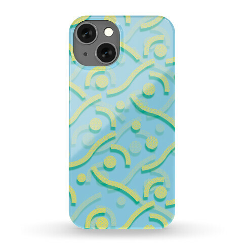 Yellow And Blue 90's Pattern Phone Case