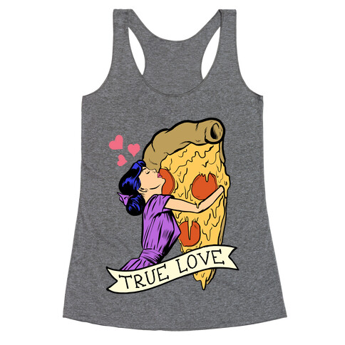 True Love Comics and Pizza Racerback Tank Top