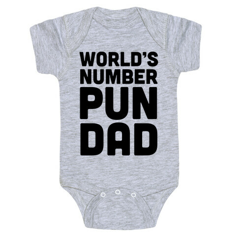 World's Number Pun Dad Baby One-Piece