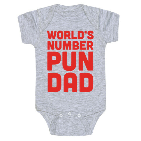 World's Number Pun Dad Baby One-Piece