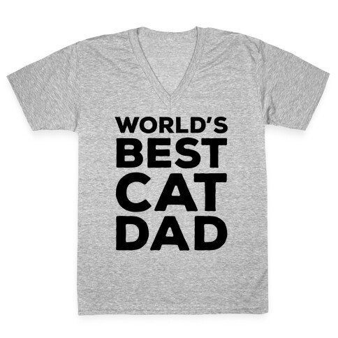 World's Best Cat Dad V-Neck Tee Shirt