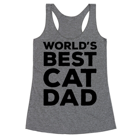 World's Best Cat Dad Racerback Tank Top