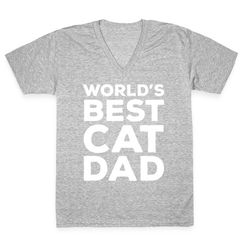 World's Best Cat Dad V-Neck Tee Shirt