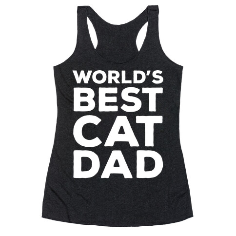 World's Best Cat Dad Racerback Tank Top