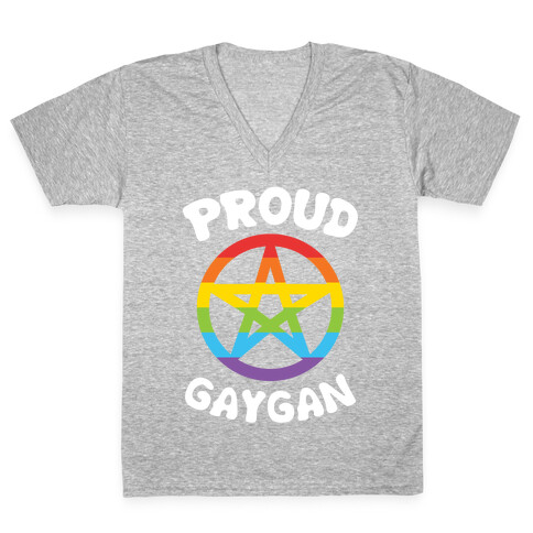 Proud Gaygan V-Neck Tee Shirt