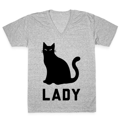 Cat Lady V-Neck Tee Shirt