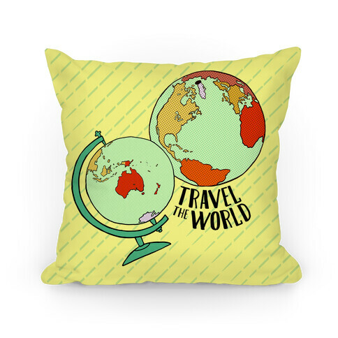 Wanderlust World Globes Pillow