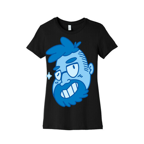 Cute Scruffy Dude (Blue) Womens T-Shirt