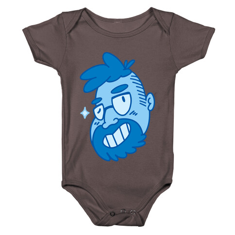 Cute Scruffy Dude (Blue) Baby One-Piece