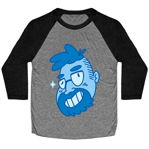 Cute Scruffy Dude (Blue) Baseball Tee