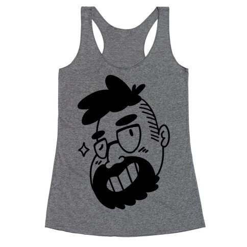 Cute Scruffy Dude (Blue) Racerback Tank Top