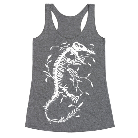 Floral Dinosaur Mosasaur Racerback Tank Top