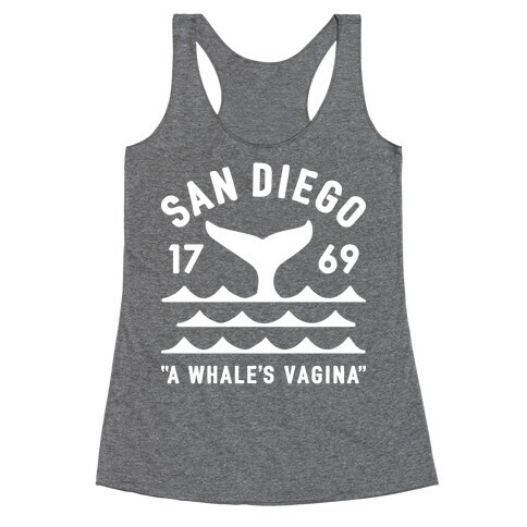 San Diego A Whale's Vagina Racerback Tank Top