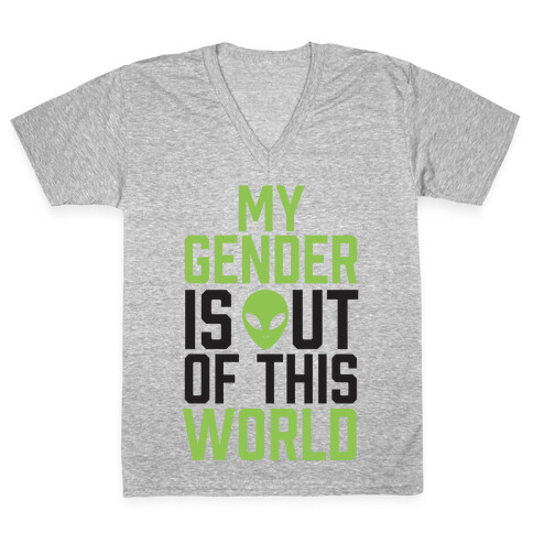 My Gender is Out of This World V-Neck Tee Shirt