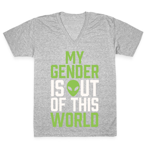 My Gender is Out of This World V-Neck Tee Shirt