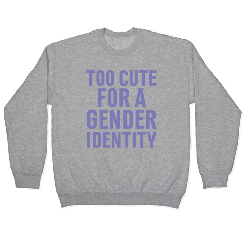 Too Cute For A Gender Identity Pullover