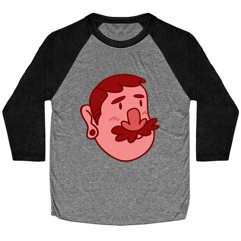 Cute Scruffy Dude (Red) Baseball Tee