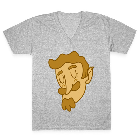 Cute Scruffy Dude (Yellow) V-Neck Tee Shirt