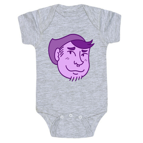 Cute Scruffy Dude (Violet) Baby One-Piece