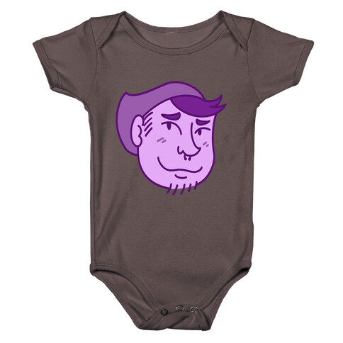 Cute Scruffy Dude (Violet) Baby One-Piece