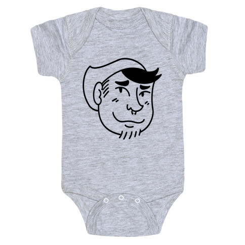 Cute Scruffy Dude (Violet) Baby One-Piece