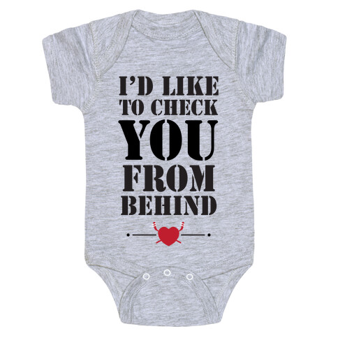 I'd Like To Check You From Behind (Hockey) Baby One-Piece