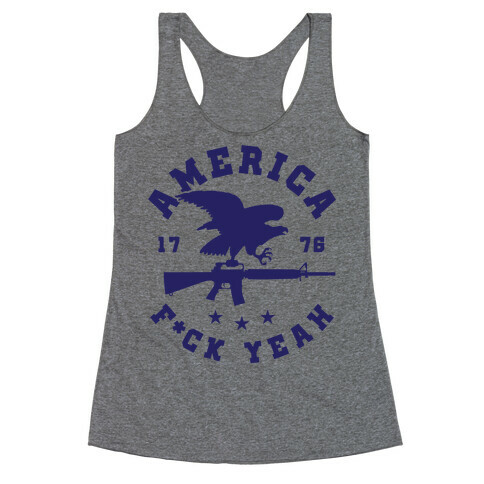 America F*ck Yeah Eagle Racerback Tank Top