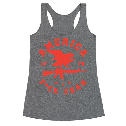 America F*ck Yeah Eagle Racerback Tank Top