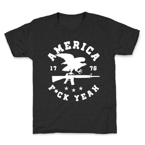 America F*ck Yeah Eagle Kids T-Shirt