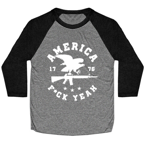 America F*ck Yeah Eagle Baseball Tee