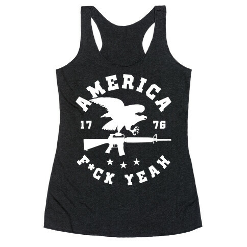 America F*ck Yeah Eagle Racerback Tank Top