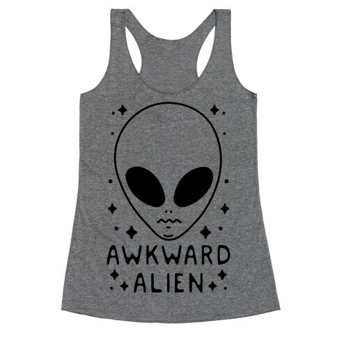 Awkward Alien Racerback Tank Top