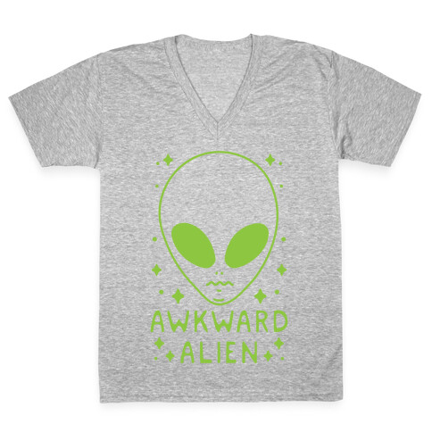 Awkward Alien V-Neck Tee Shirt