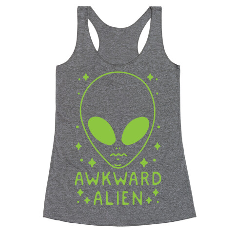 Awkward Alien Racerback Tank Top