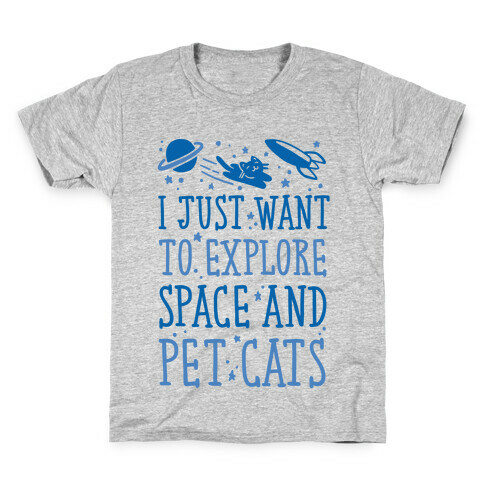 Explore Space and Pet Cats Kids T-Shirt