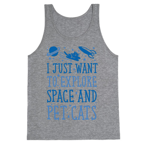 Explore Space and Pet Cats Tank Top
