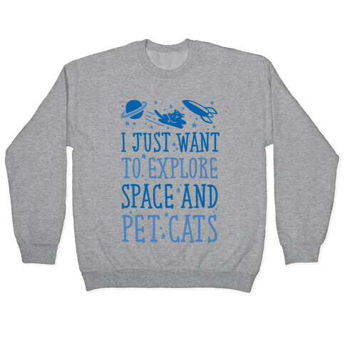 Explore Space and Pet Cats Pullover