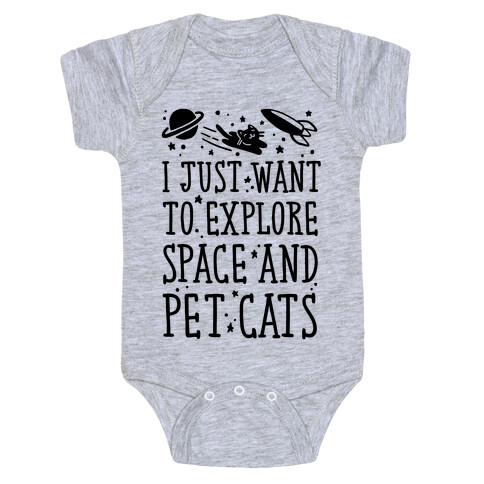 Explore Space and Pet Cats Baby One-Piece